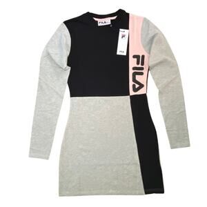 Large - Fila Ophelia dress black and pink